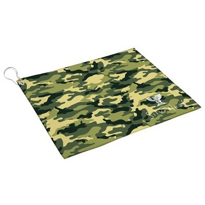 Opper Fiber Camo Cleaning Towel w/Carabiner (19"x 10")