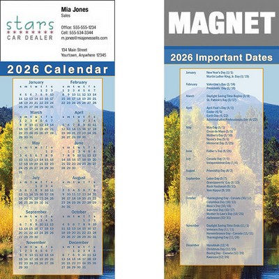 Full Color Calendar Magnet (3 1/2"x8 1/2")
