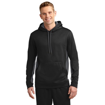 Sport-Tek® Sport-Wick® Fleece Colorblock Hooded Pullover.