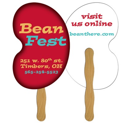 Bean Fan w/ Wooden Stick (2 Sides)