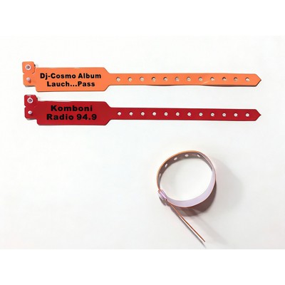 Disposable Waterproof Wristbands with Silkscreened Imprint (10" x 1")