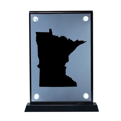 Floating Minnesota Map Shape Award