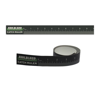 USA Made Premium UV Window Micro-Suction Cling Decal (1"x 12") 12" Rectangle Ruler