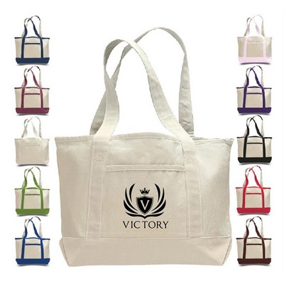 Canvas Deluxe Tote Bag w/5.5" Gusset (18.5"x12")