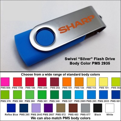 Swivel Flash Drive - 1 GB Memory - Body PMS 2935