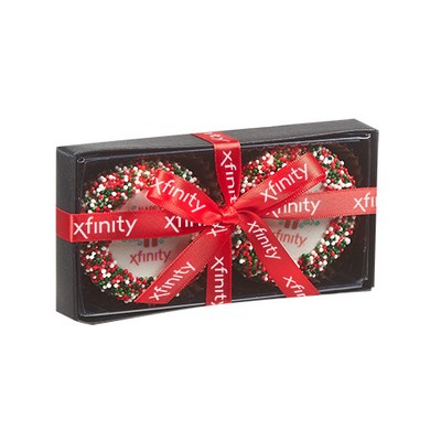 Elegant Belgian Chocolate Custom Oreo® Gift Box - Holiday Nonpareil Sprinkles