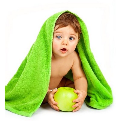 Terry Velour Beach Towel - 30"x60" "WHITE" ***PRINTED
