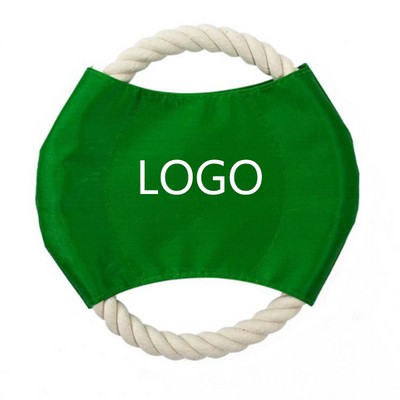 Durable Cotton Rope Dog Frisbee - Outdoor Play Disc
