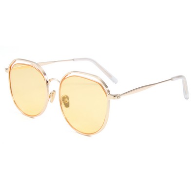 Sunglasses - Yellow Lenses - Gold Frames