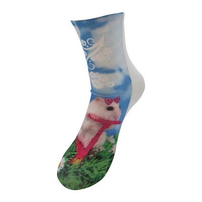 Full Color Sublimation 12" Tube Quarter Socks