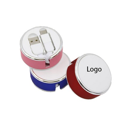 3 in 1 Round Box Retractable Charging Cable