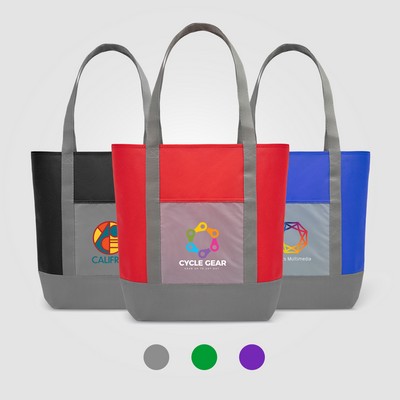 Glenwood - Non-Woven Tote Bag with 210D Pocket - Full-Color Inkjet