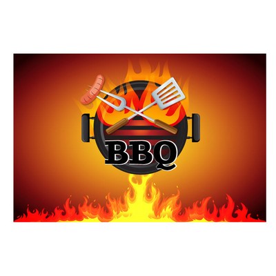 BBQ Pre Printed Wall mural Brown 36" x 24"