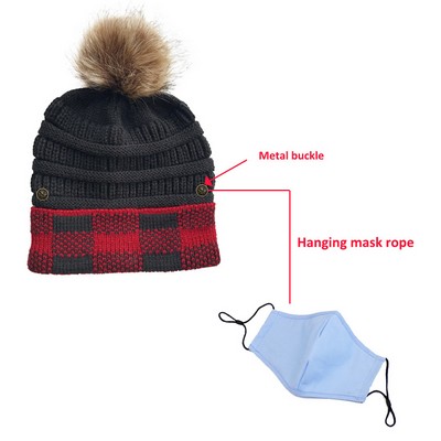 Christmas Knitted Beanies w/ Metal Buckle