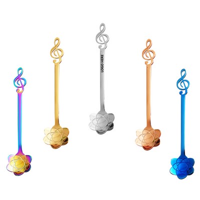 5.19" Music Note Lotus Coffee Spoon