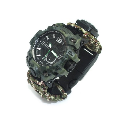 8 in 1 Multi Function Compass Outdoor Paracord Bracelet