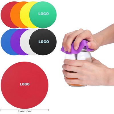 5" Silicone Multi-Purpose Round Bottle Lid & Jar Grip Opener/Coaster