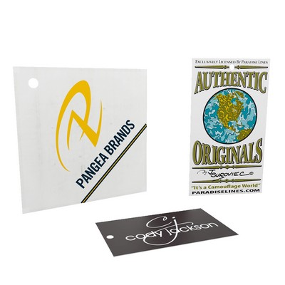 2.125" x 5" - Hang Tags - 16PT Suede with Soft Velvet Lamination