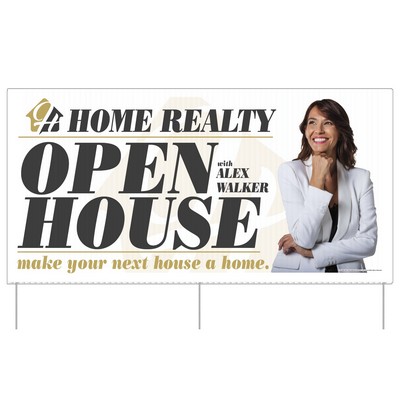 Corrugated Plastic Sign Kit | 24" x 48" | 1 Side | Full Color