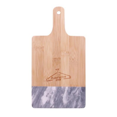 Black Marble & Bamboo Cutting Board