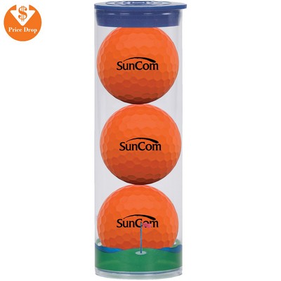 3 Ball Clear Tube with Wilson Golf Balls