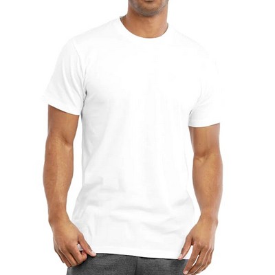 Men's Crew Neck T-Shirts - X-Large, White (Case of 10)