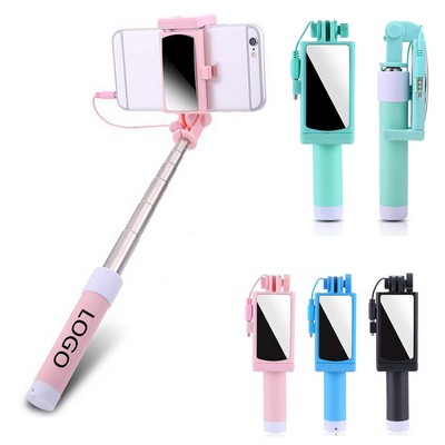 Adjustable Selfie Stick W/Mirror