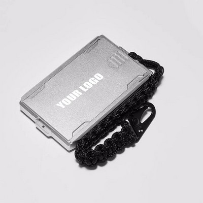 Anti theft brush aluminum alloy wallet