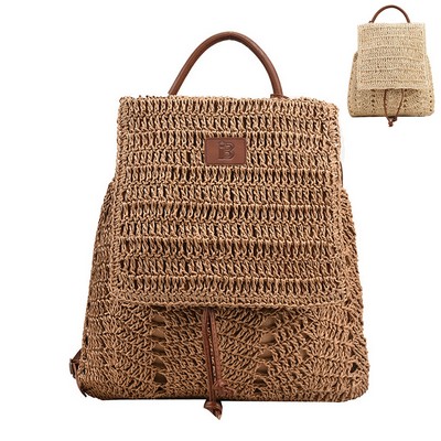 Jute Stylish woven beach backpack
