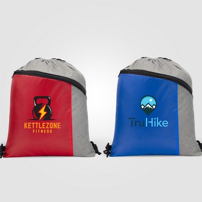 Geneva Drawstring Backpack - 210D Polyester - Full-Color Inkjet