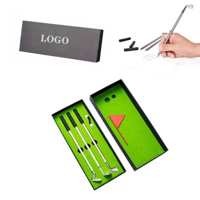 Desktop Golf Ballpoint Pen Set