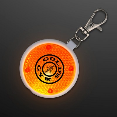 Orange Safety Blinkers, Keychain Flashlight - PRINTED