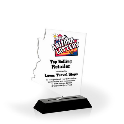 Arizona Award with Black Wood Base - UV Print