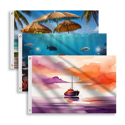 Double Sided Printed Polyester Flag (3' X 5')