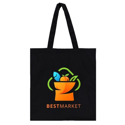 Black Polyester/Cotton Tote
