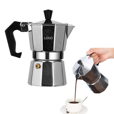 Aluminum Moka Pot Coffee Maker- 3.3Oz(2 Cups)