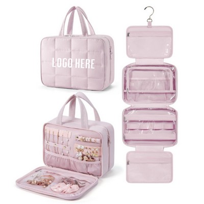 Travel Toiletry Bag with Jewelry Organizer