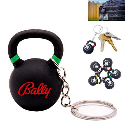 Custom PVC Gym Kettlebell Keychains