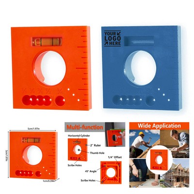 Marks Offset Ruler with Level 5 in 1 Multifunction Ruler for Parallel Lines