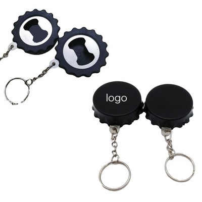 Cap Shaped Bottle Opener With Key Chain