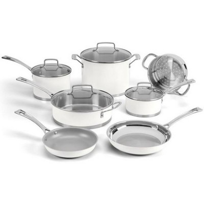 Cuisinart Professional Series Matte White 11-Piece Cookware Set
