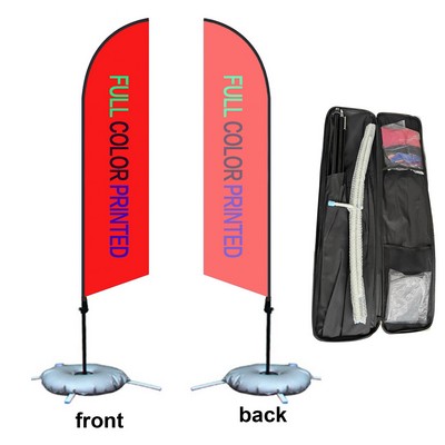 11' Single-Sided Feather Flag w/ Carry Bag