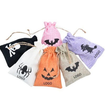 Halloween Burlap Bundle Bag Candy Bag