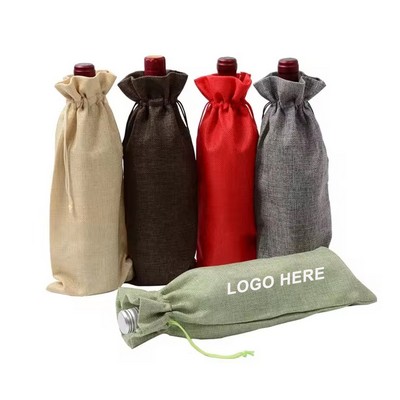 Burlap Wine Bags
