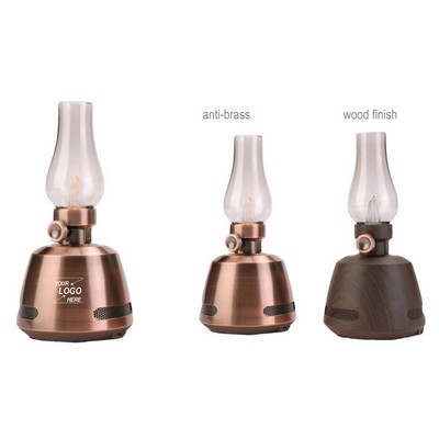 Vintage LED Lantern with Wireless Speaker