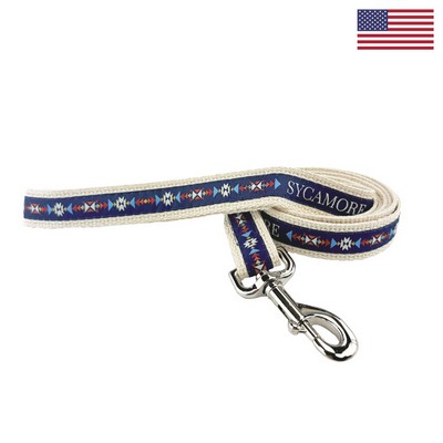 1" X 48" Woven Cotton Pet Leash w/ Nickel-plated Hardware - "Elite" Weave