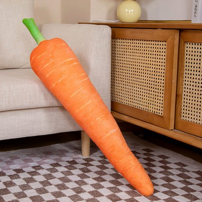 15'' to 20" Personalized Unique Stuffed Pillow Toy Custom Vegetable Carrot Shaped Pillow