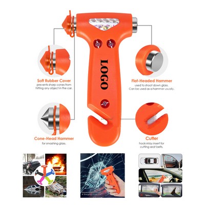 2-In-1 Car Escape Tool Safety Hammer
