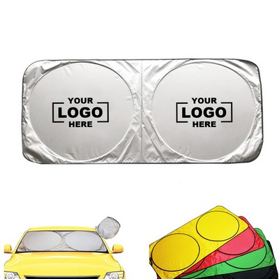 Car Window Sunshades With Storage Pouch.