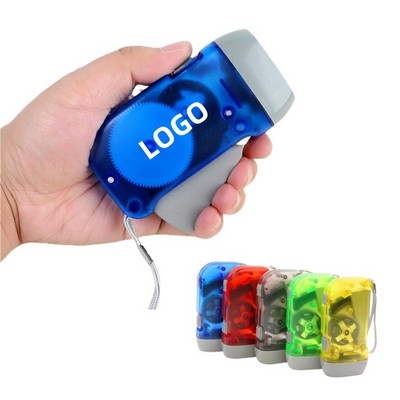 3-LED Hand Crank Emergency Safety Flashlights